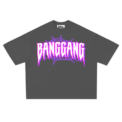 Polera Boxy Spider Pink Heavyweight Grey