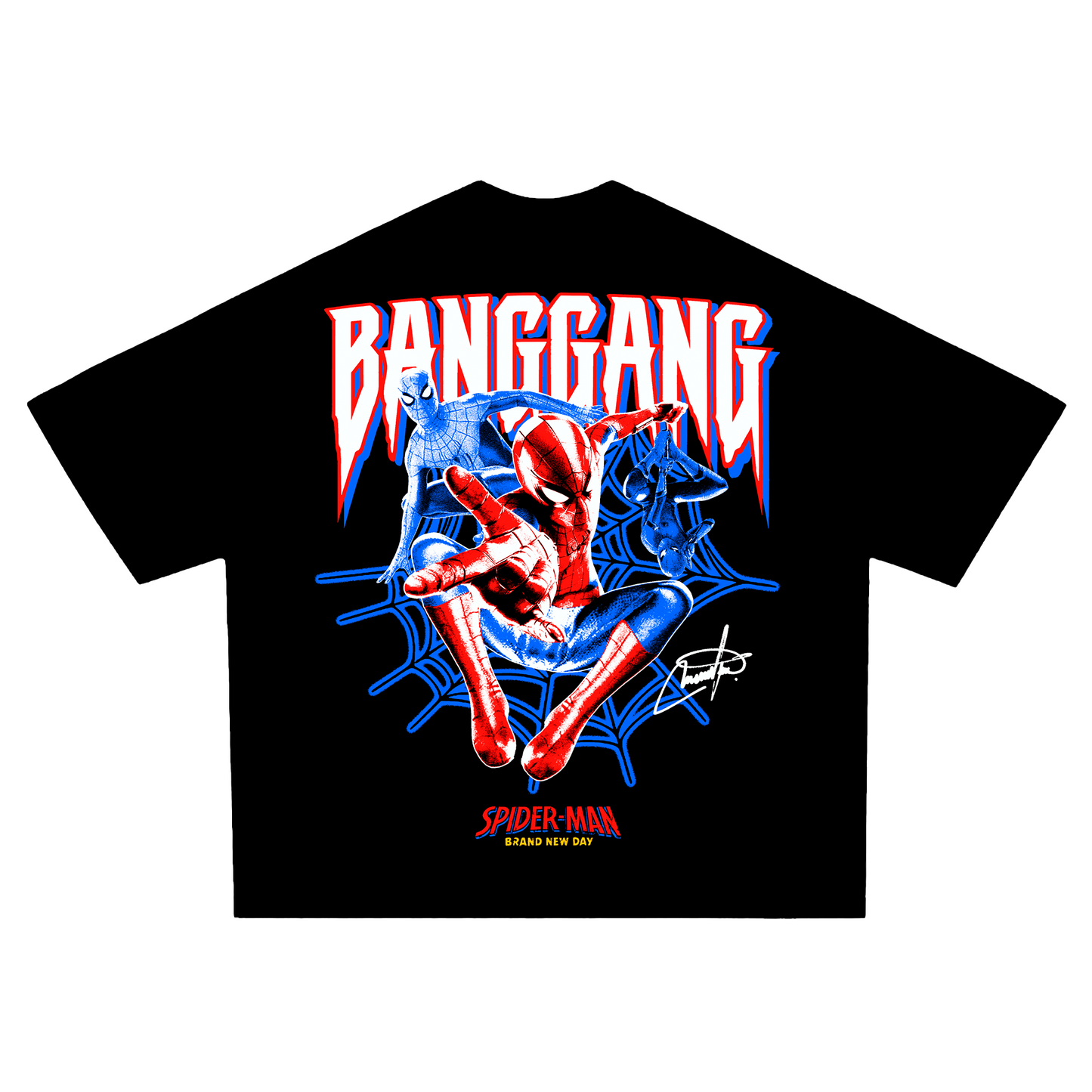Polera Boxy Spider OG Heavyweight Black