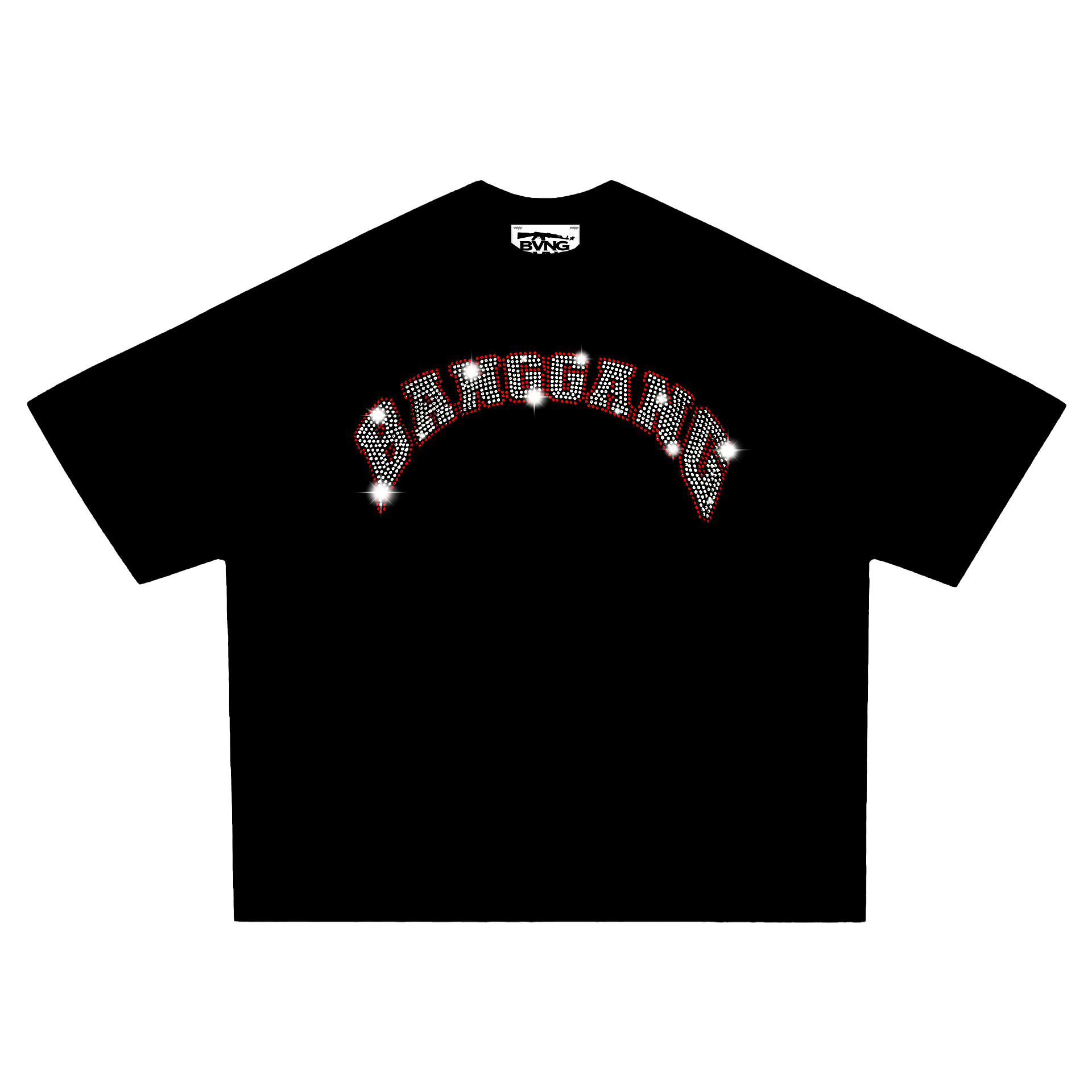 Polera Crystals Logo Heavyweight Black