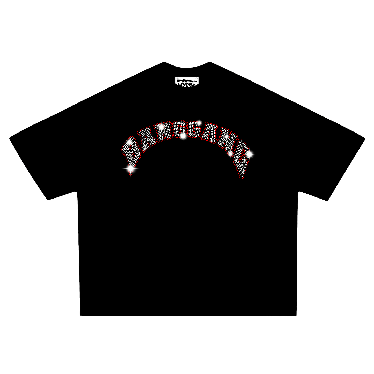 Polera Crystals Logo Heavyweight Black