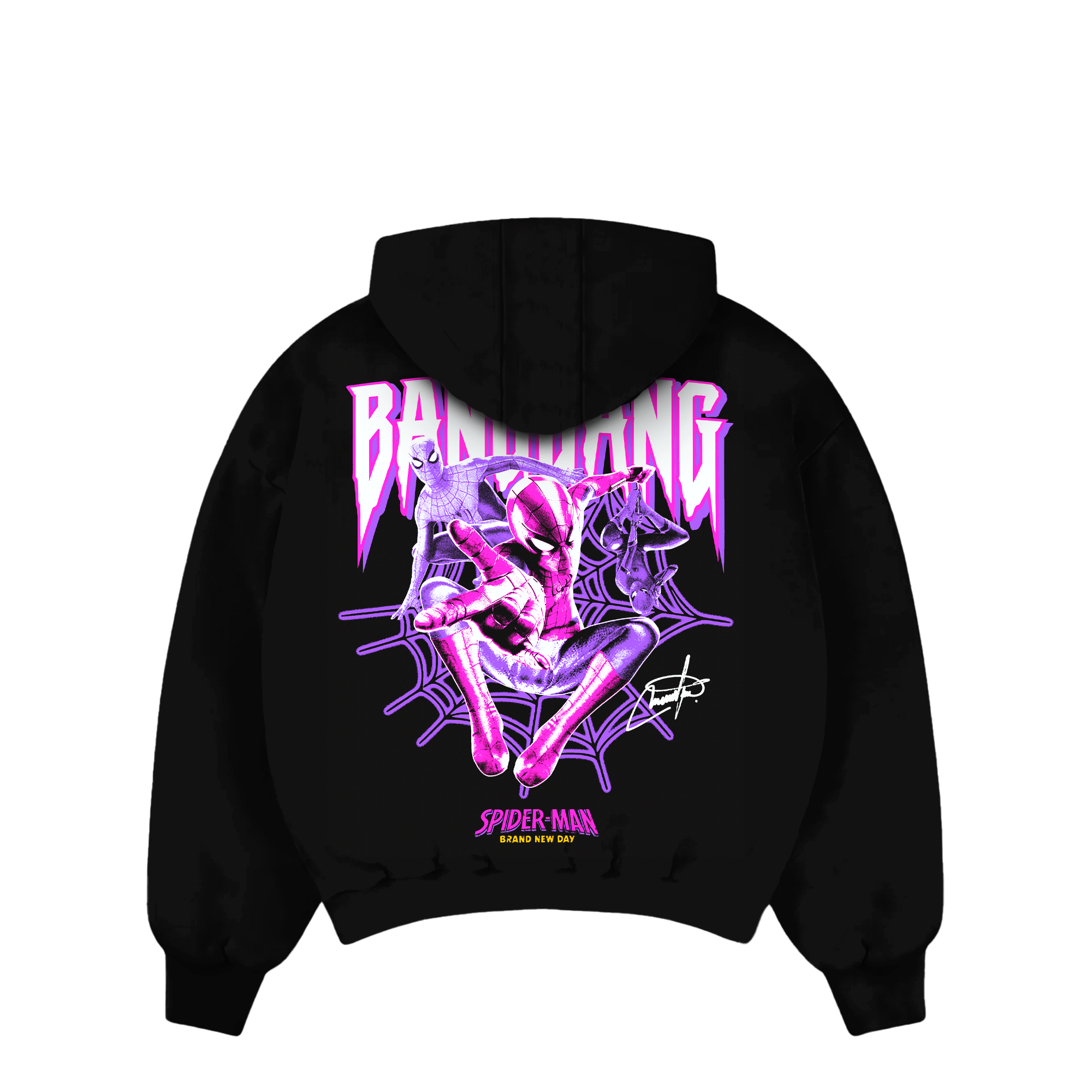 Poleron Spiderman Pink Black