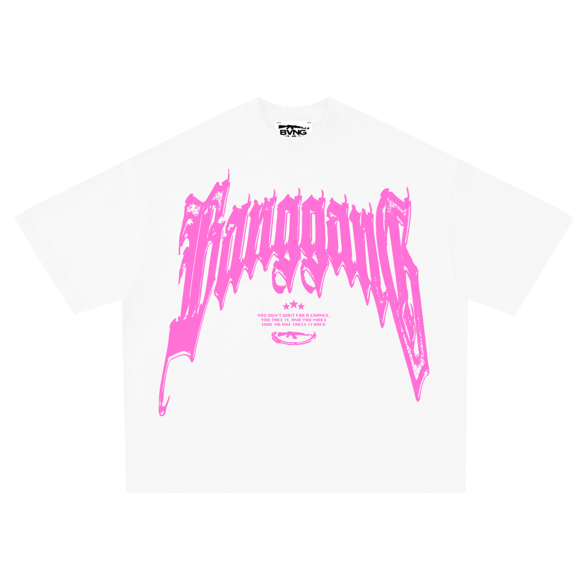Polera 333 Boxy Pink Heavyweight White