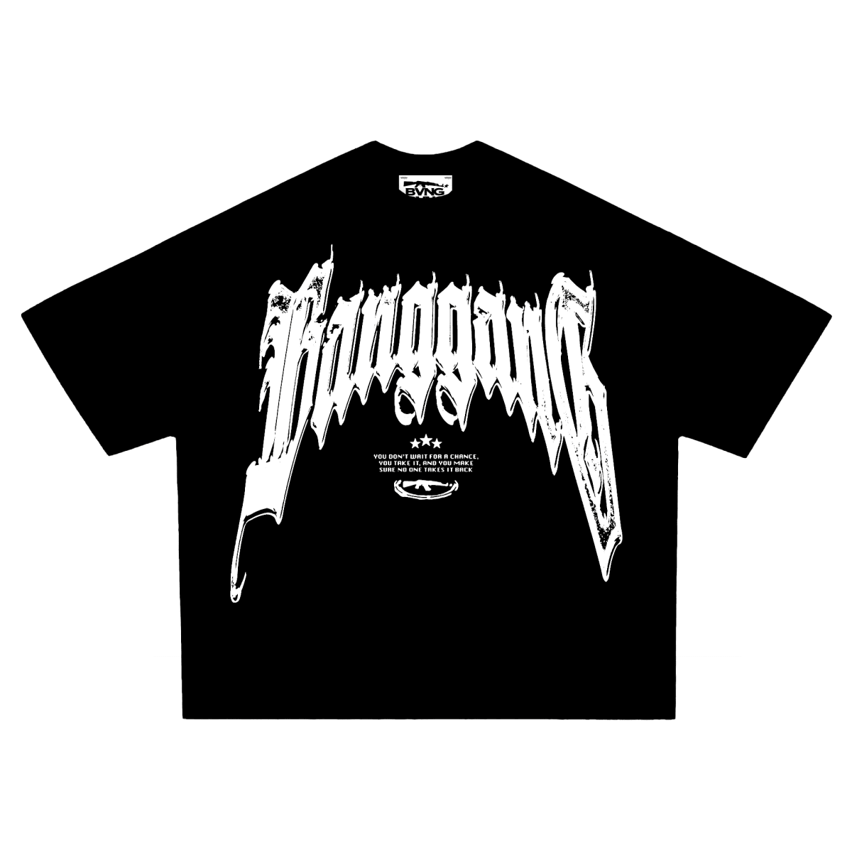 Polera 333 Boxy White Heavyweight Black