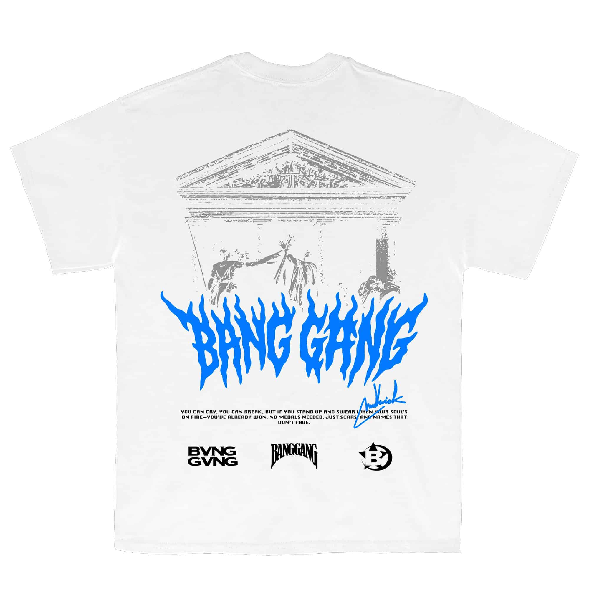 Polera Bloodline Blue White - BANG GANG