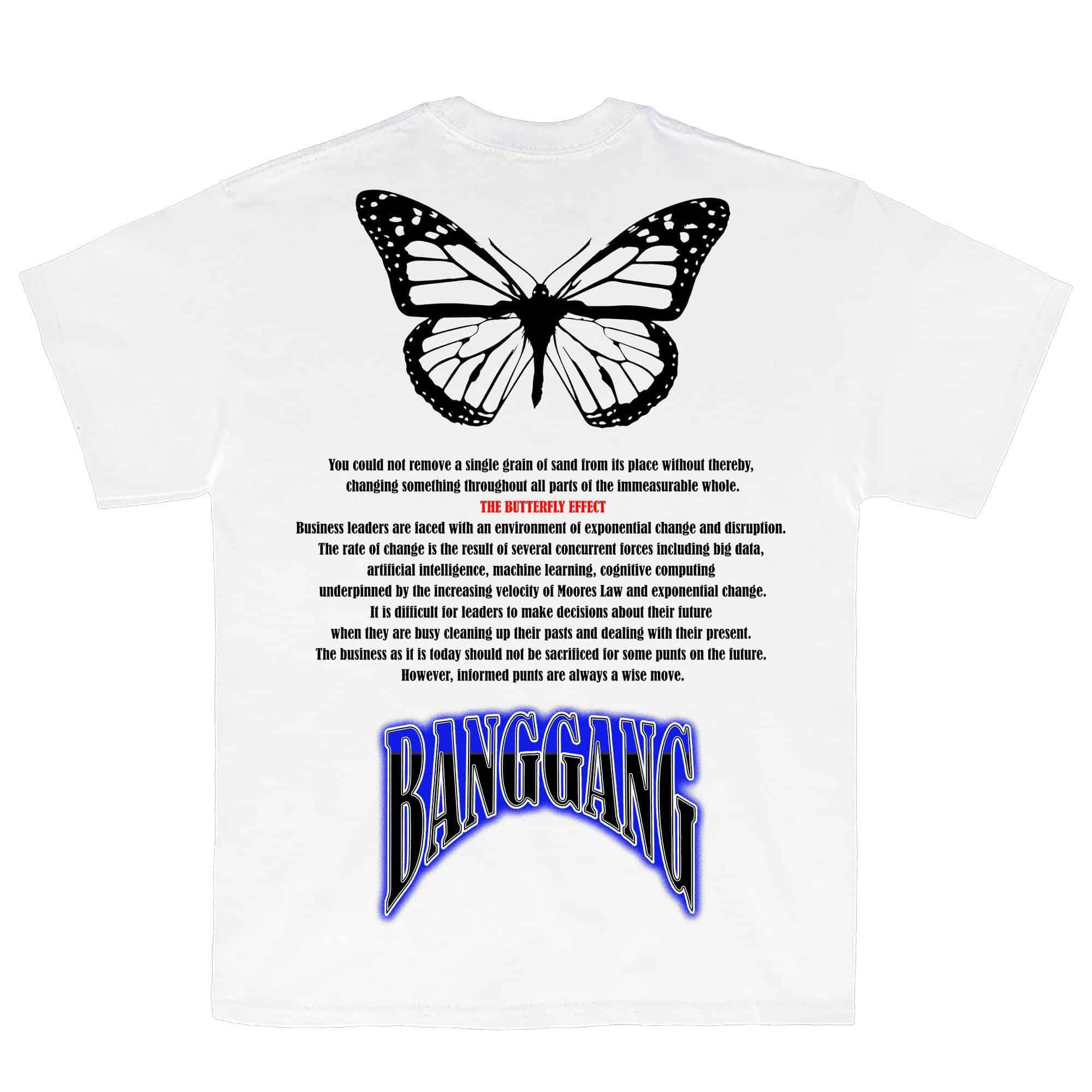 Polera Butterfly Effect White - BANG GANG