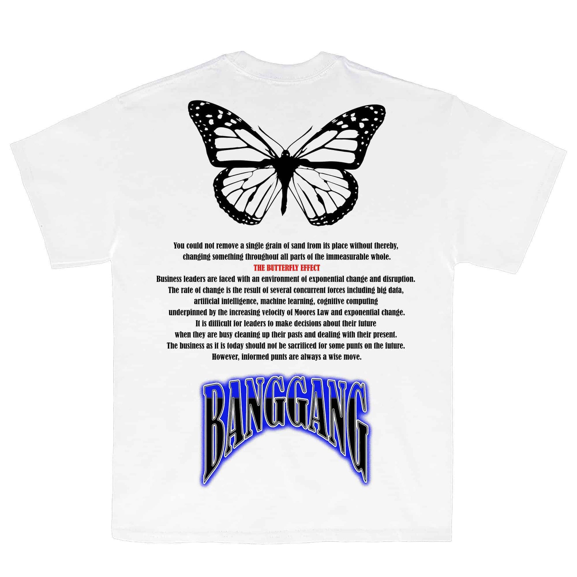Polera Butterfly Effect White - BANG GANG
