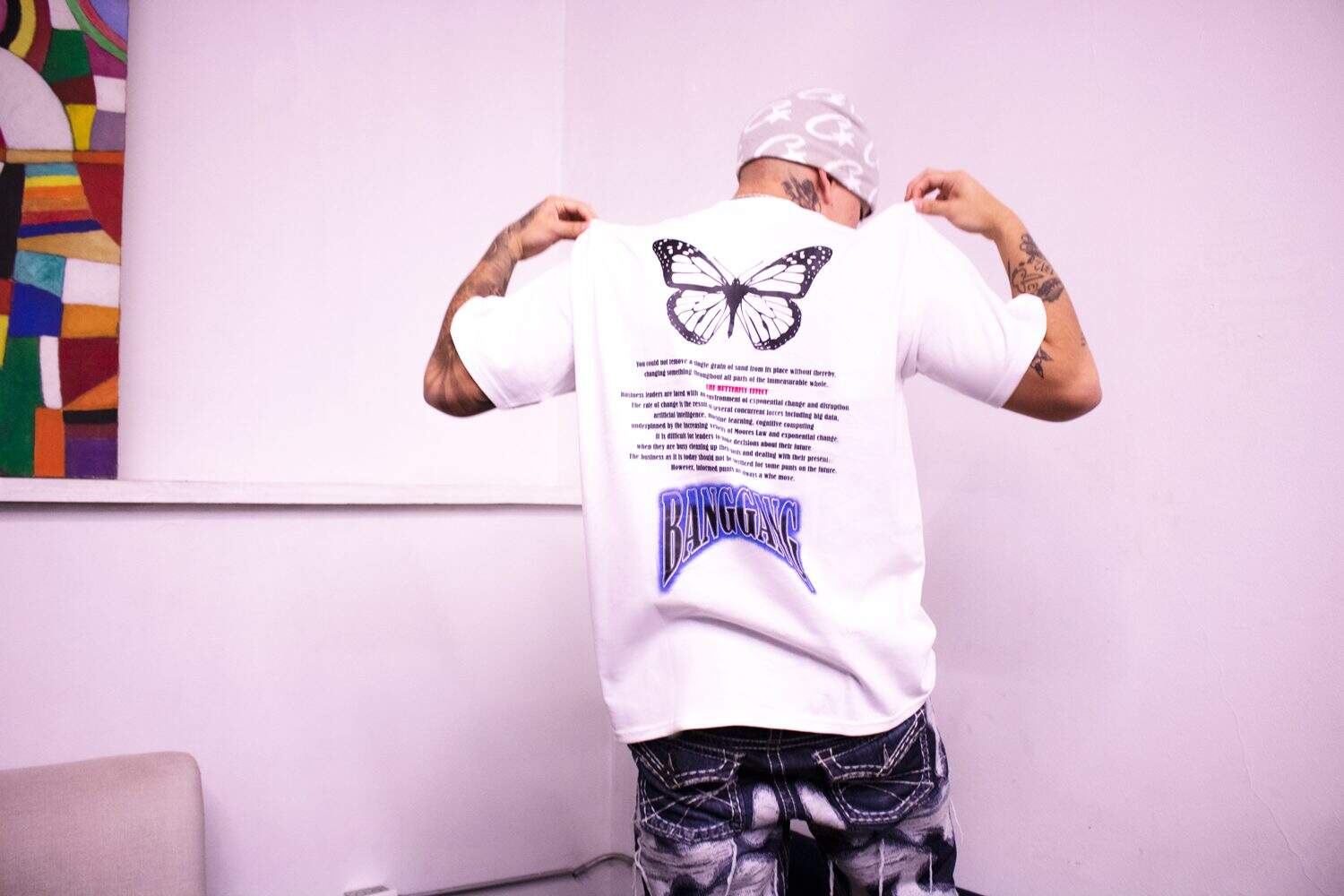 Polera Butterfly Effect White - BANG GANG