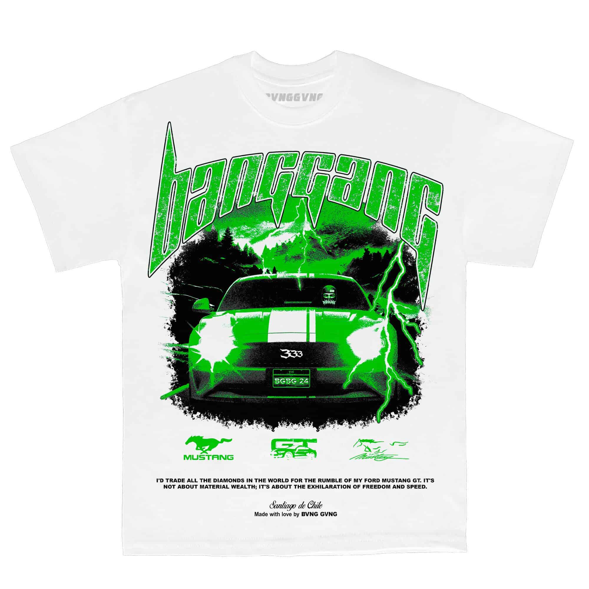 Polera FM Diamonds Green White - BANG GANG