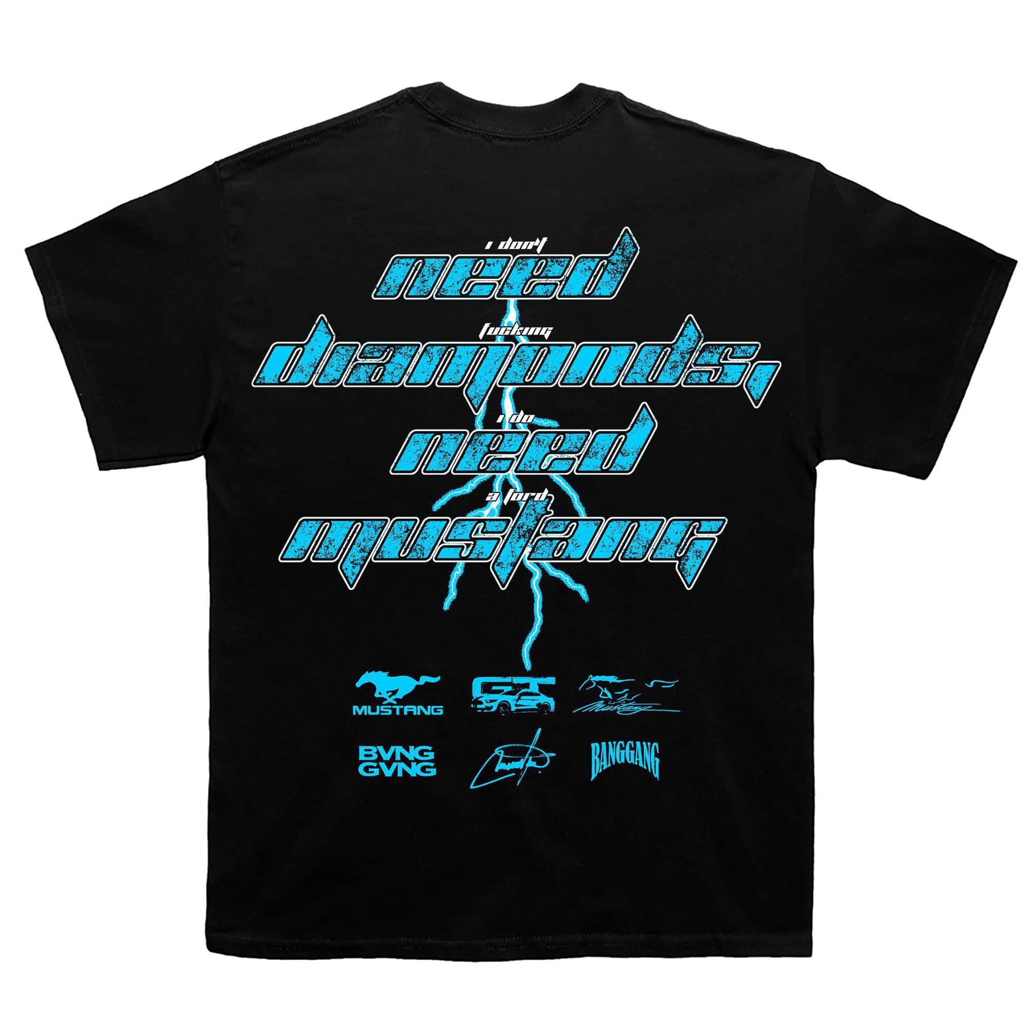 Polera FM Diamonds Sky Blue Black - BANG GANG