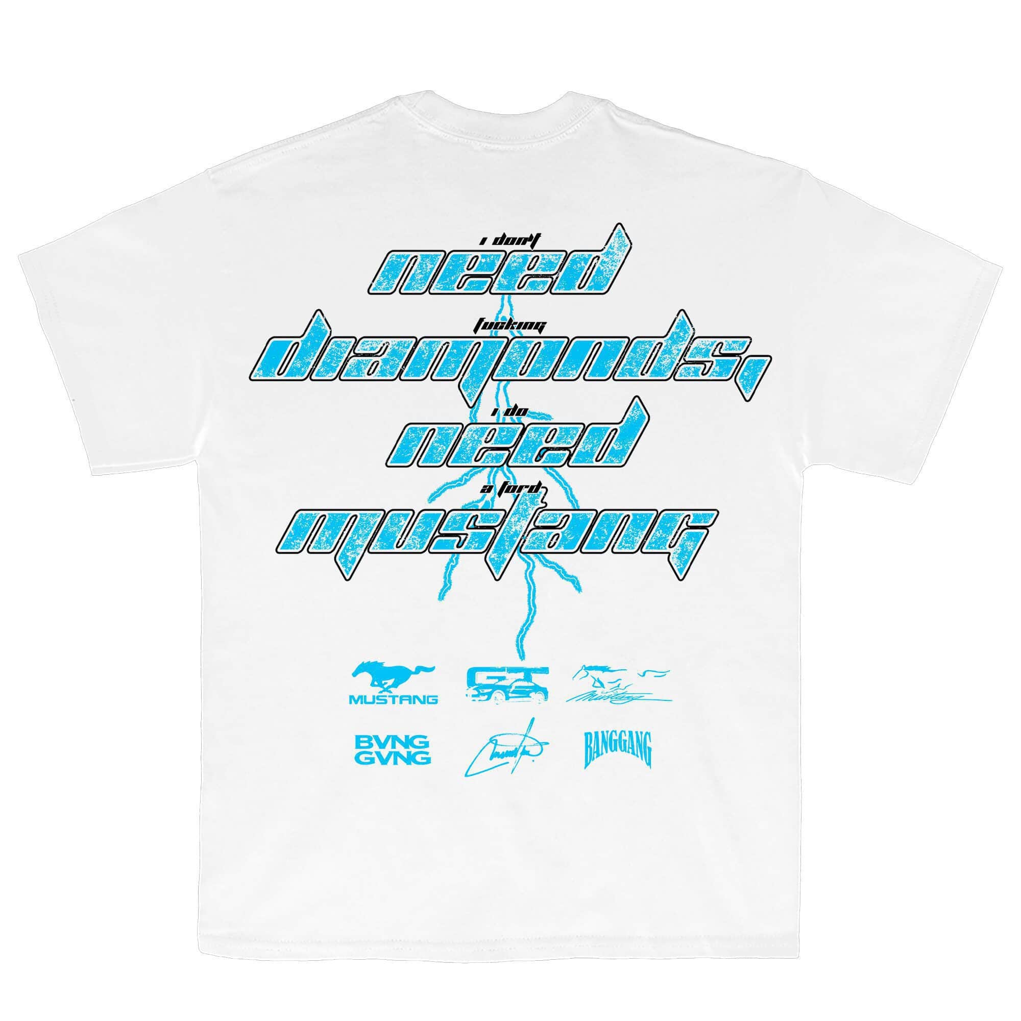 Polera FM Diamonds Sky Blue White - BANG GANG