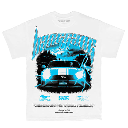 Polera FM Diamonds Sky Blue White - BANG GANG