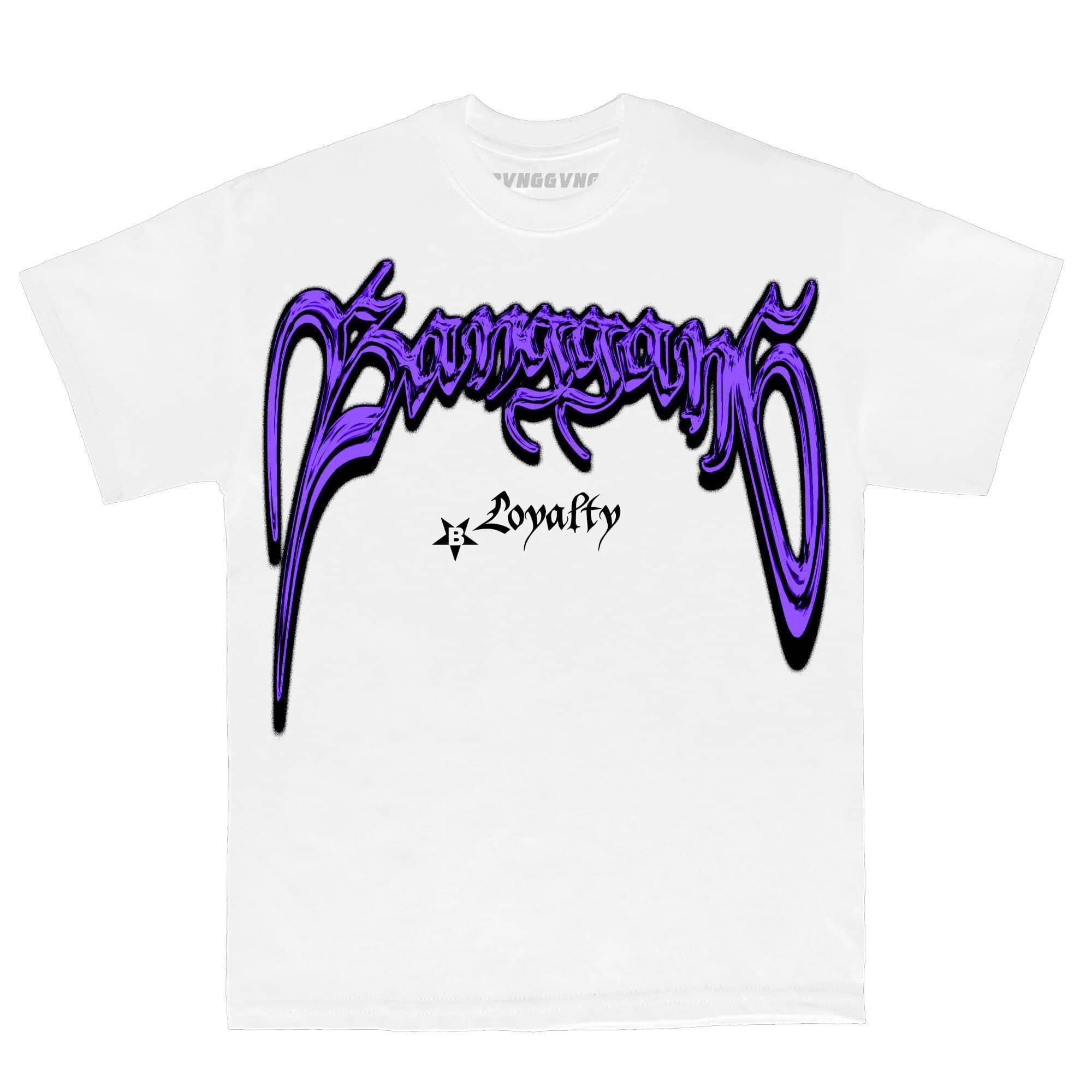 Polera Loyalty Purple White - BANG GANG