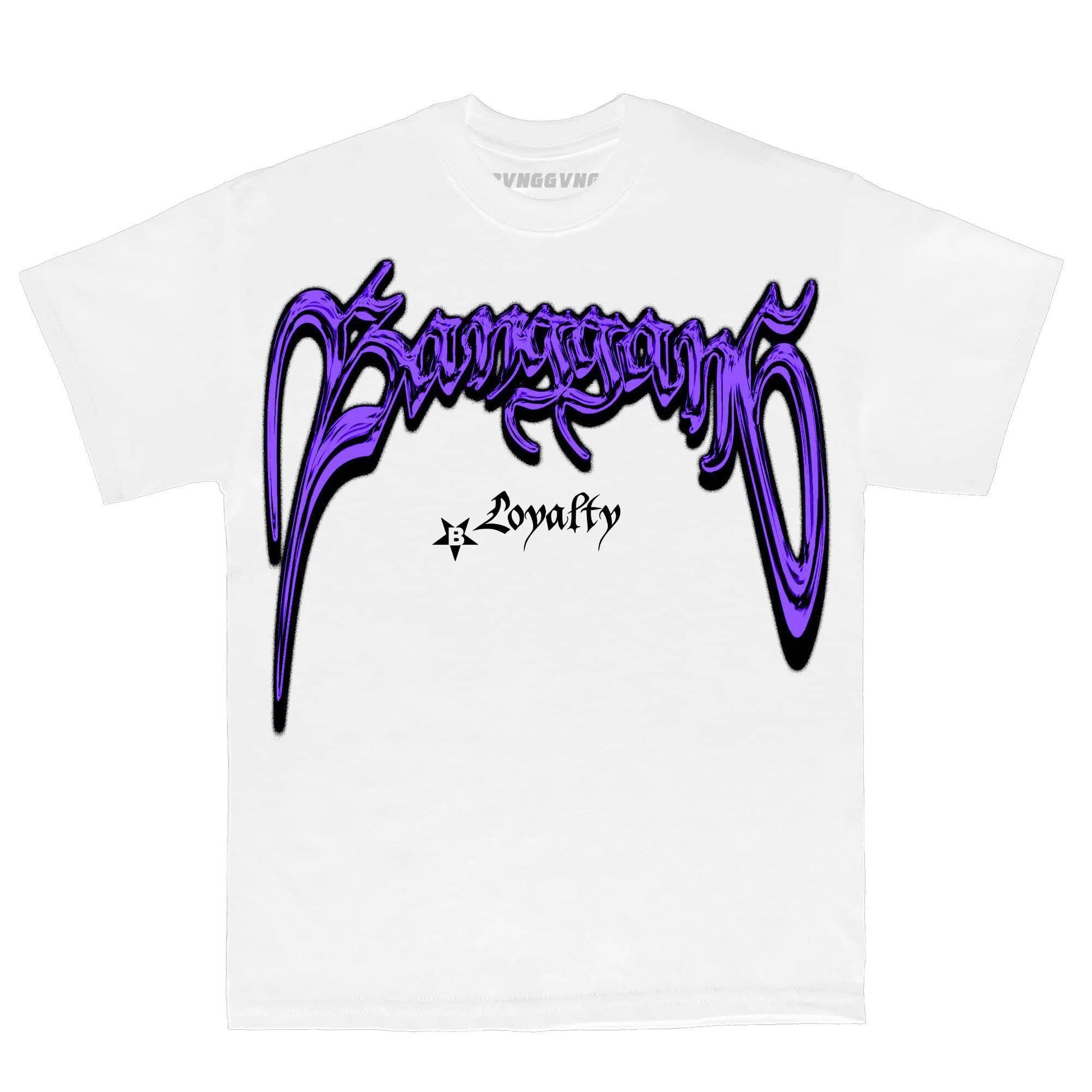 Polera Loyalty Purple White - BANG GANG