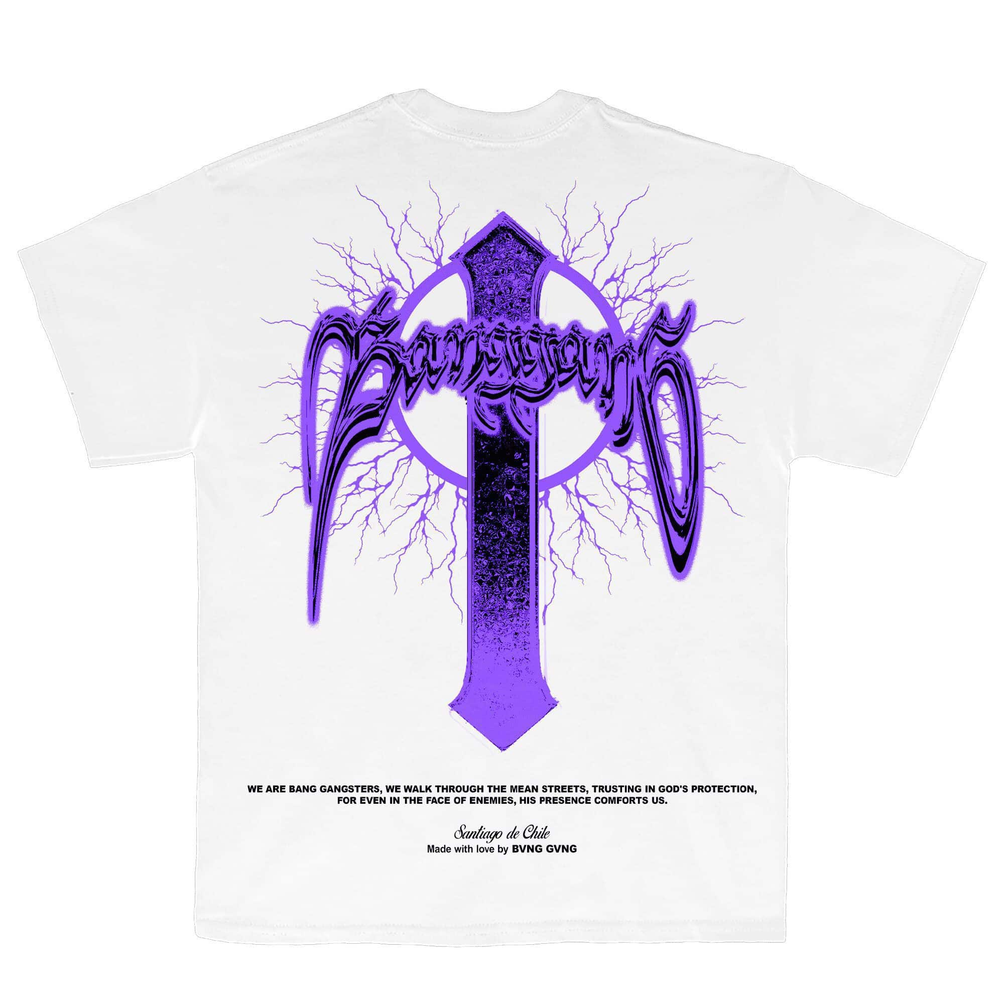 Polera Loyalty Purple White - BANG GANG