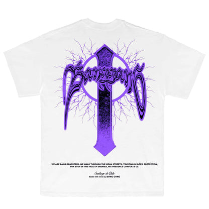 Polera Loyalty Purple White - BANG GANG