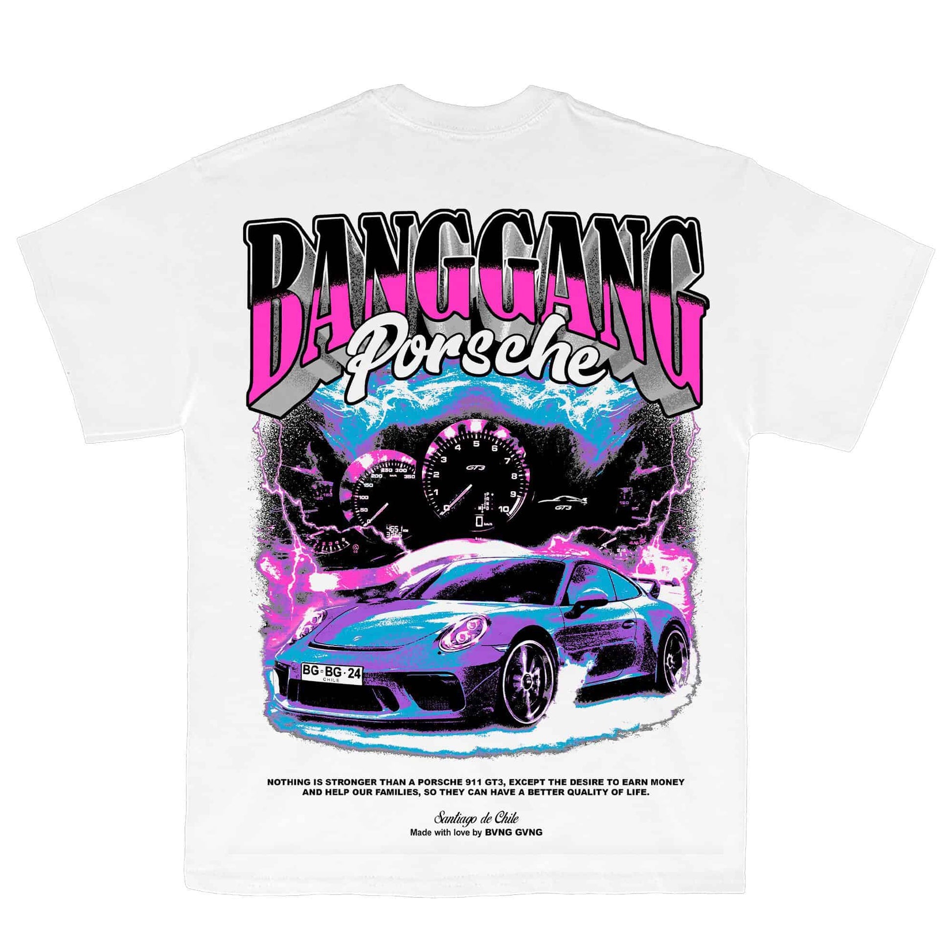 Polera Porsche 911 White - BANG GANG