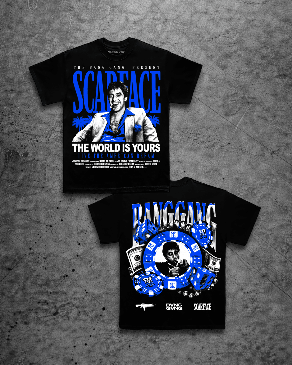 Polera Scarface Blue V3 - BANG GANG