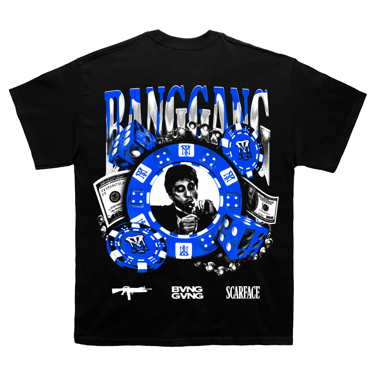 Polera Scarface Blue V3 - BANG GANG
