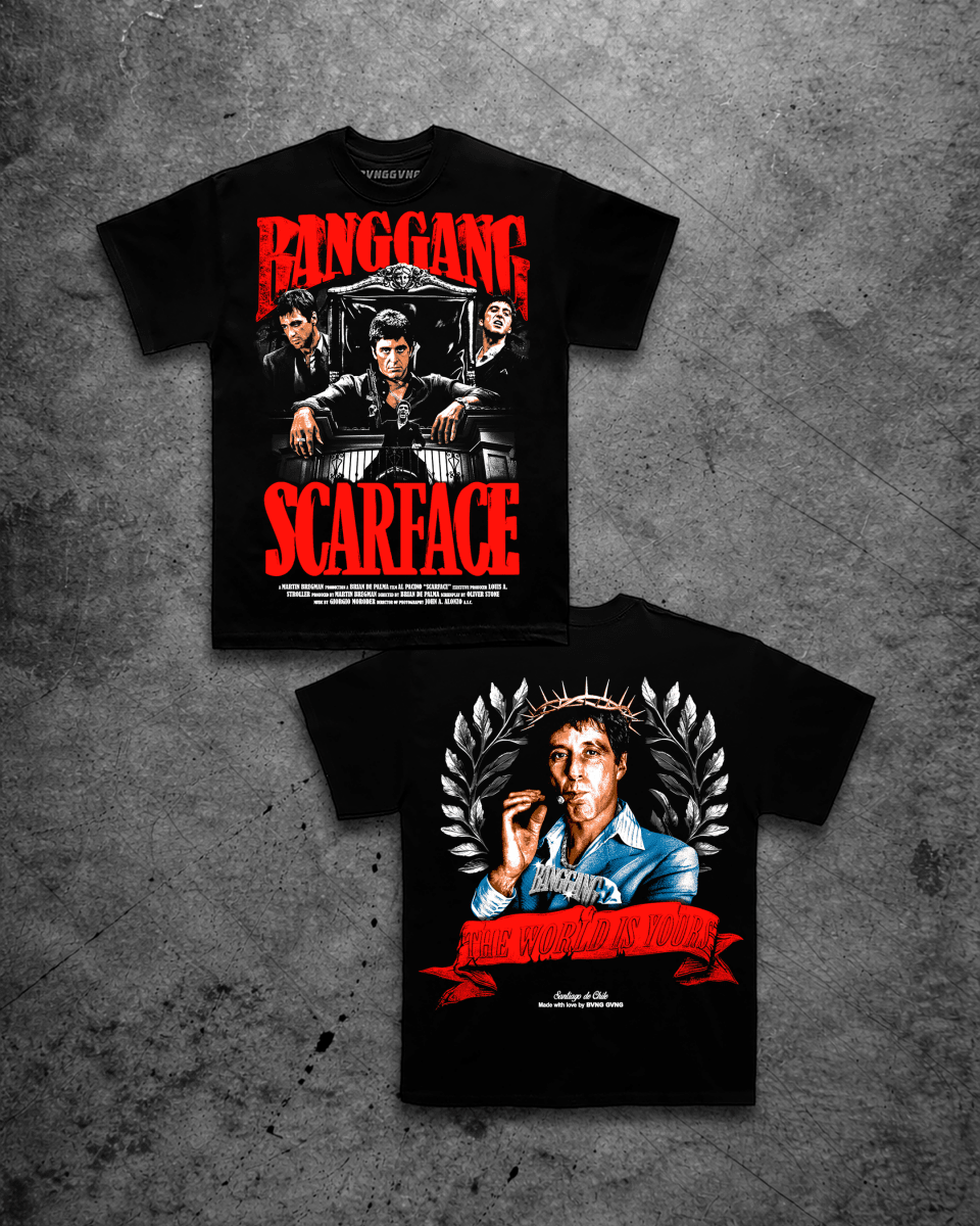Polera Scarface Red V2 - BANG GANG