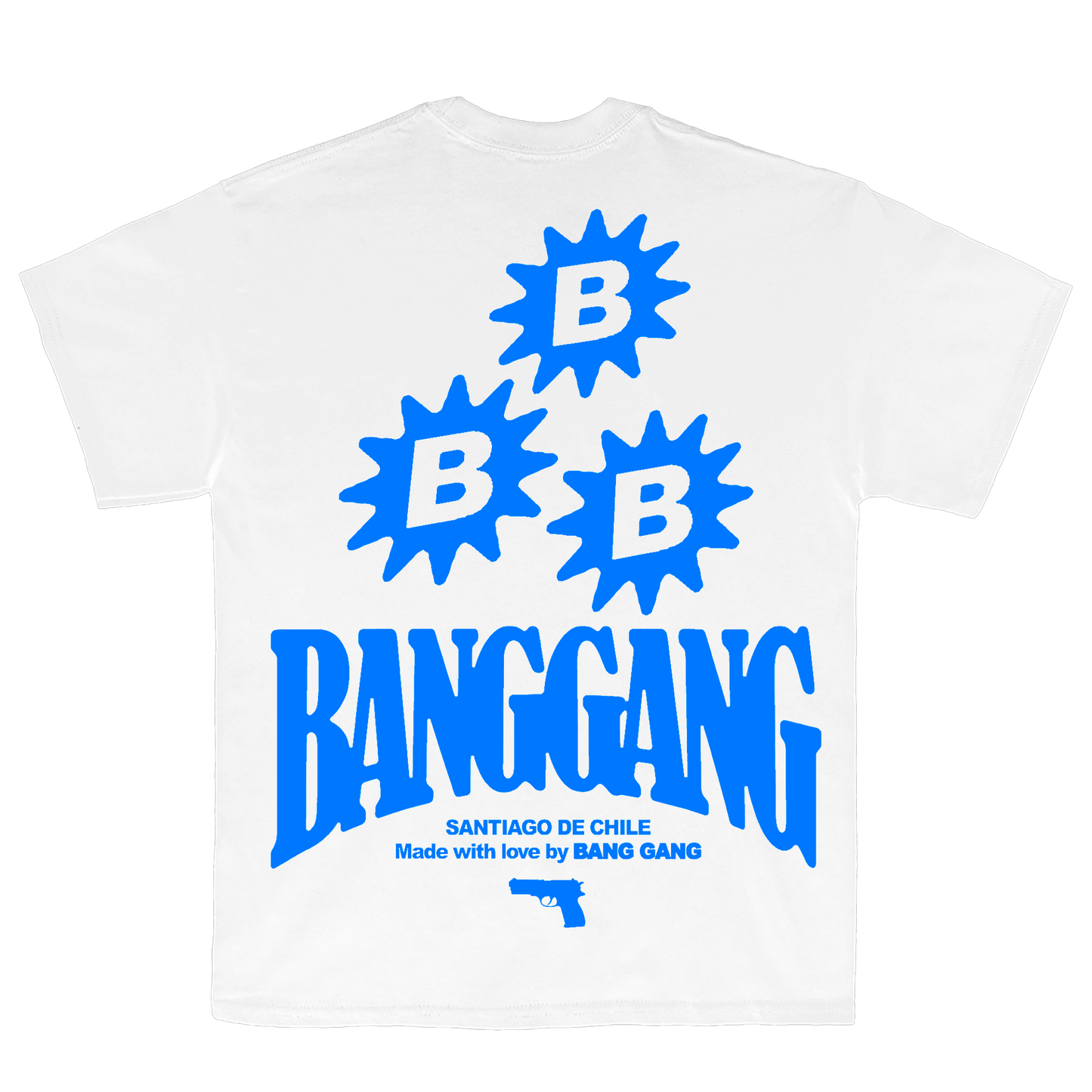 Polera Shooters Blue White - BANG GANG