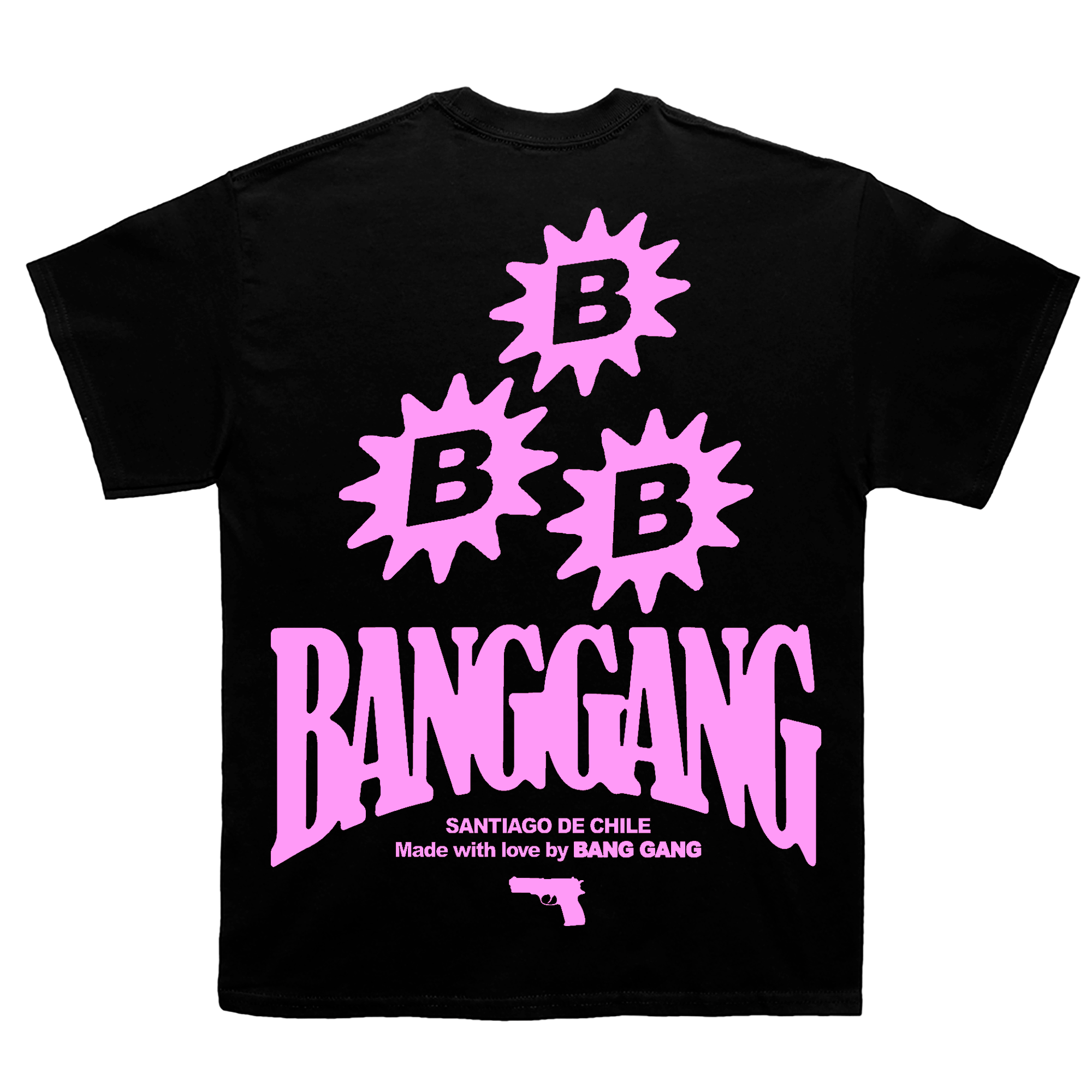 Polera Shooters Pink Black - BANG GANG