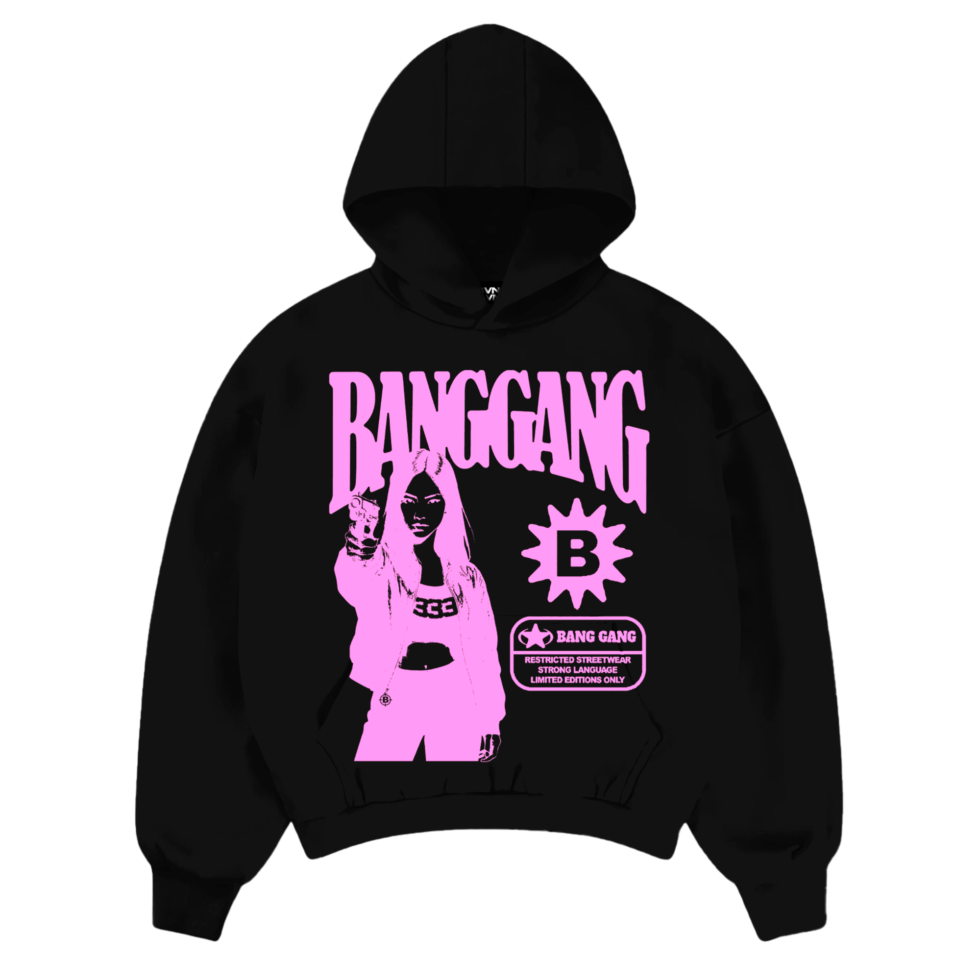 Poleron Shooters Pink Black - BANG GANG