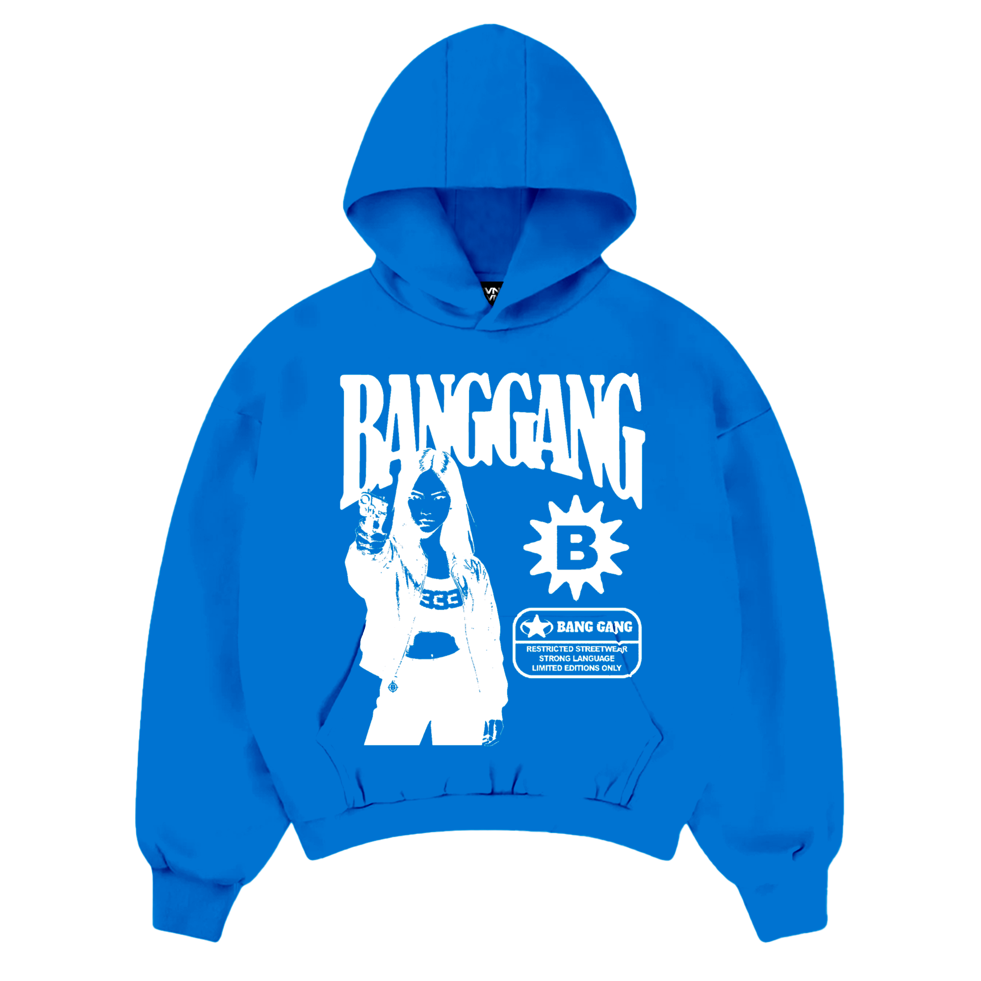 Poleron Shooters Triple White Blue - BANG GANG
